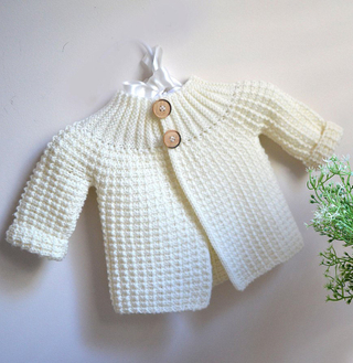 Cashmere Little One Knit Texture Cardigan Sweater
