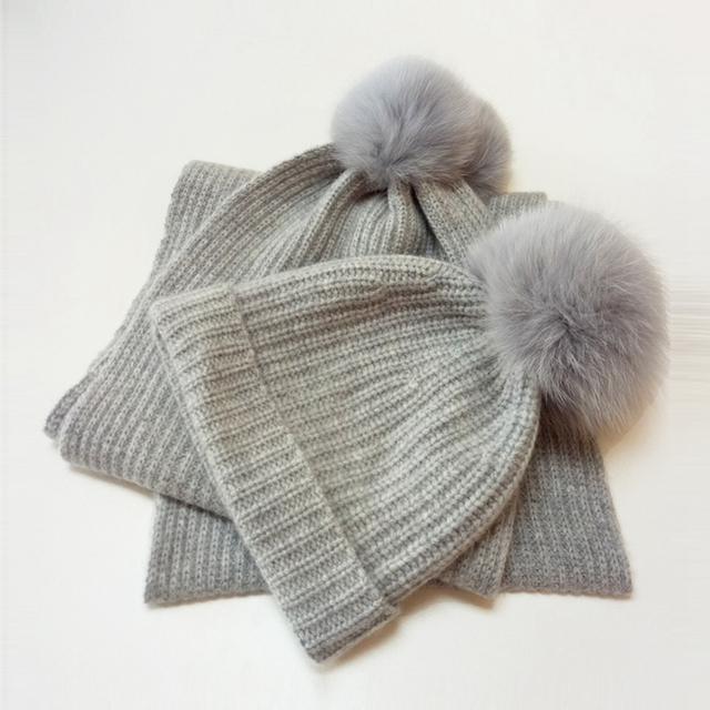 Topi kasmir dan set syal