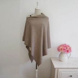 Classic Solid Color Wool Poncho
