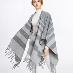 Checked Plaid Tartan Cashmere Cape