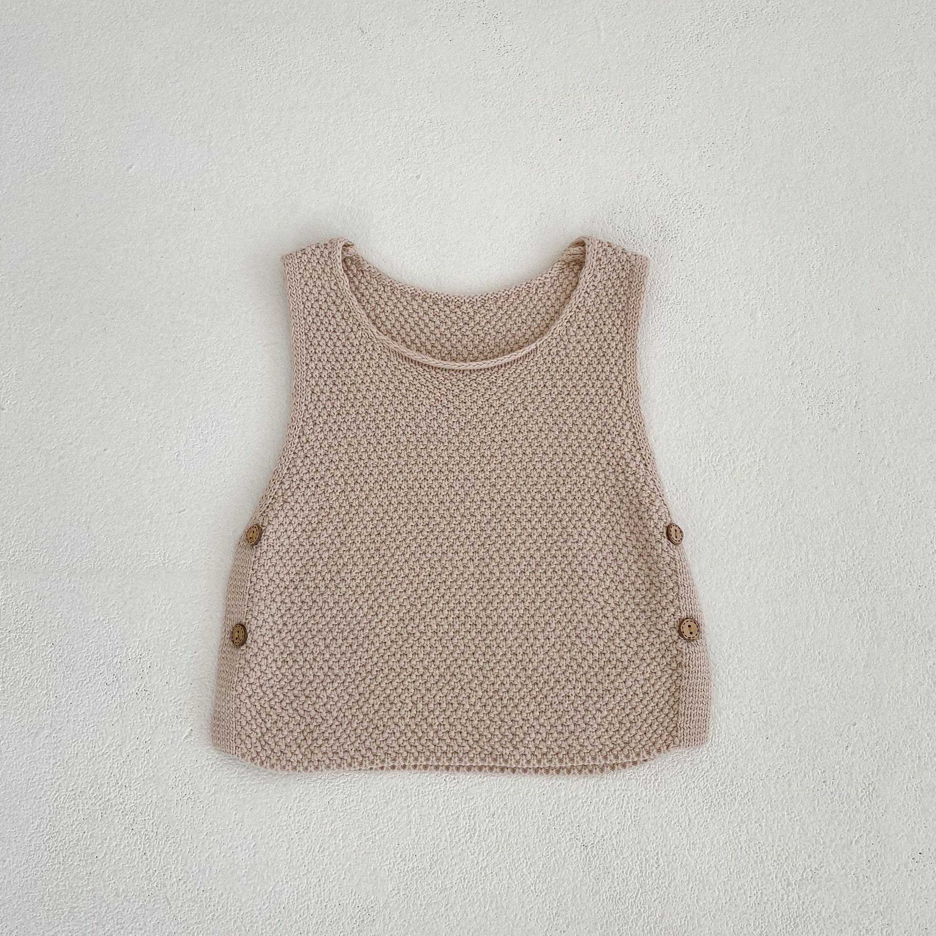 Latest Baby Sweat Knit Clothing Sets Sleeveless Thin Kids Summer Clothing Set 2023 Summer 100% Cotton Baby Shorts And Top Sets 