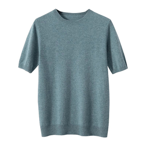 T-shirt en cachemire à cou à cou masculin