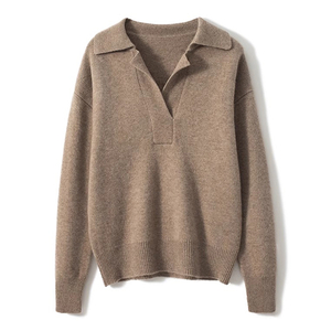 Sweter polo kasmir wanita