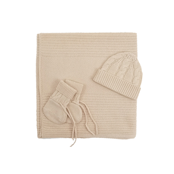 Rib cniotáilte leanbh blaincéid Cashmere do chompord