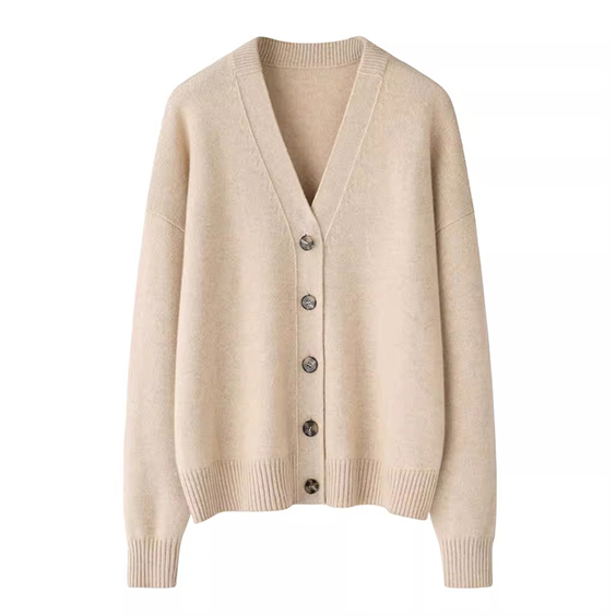 Stylvolle V-nek Mongoolse grys kasjmier-vest 