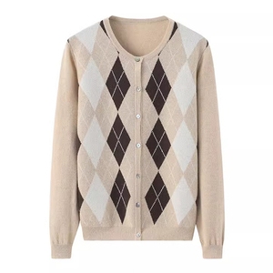 Luukse Argyle Jacquard Cashmere Cardigans