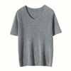 Damesworstel 100 kasjmier U-nek t-hemp trui