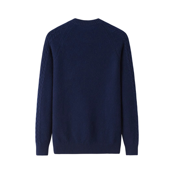 Cashmere-genser med rund hals for menn