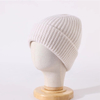 ሊበጅ የሚችል ትንፋሽ cashmere chunky beanie ከአርማ ጋር