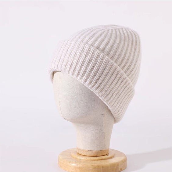 ሊበጅ የሚችል ትንፋሽ cashmere chunky beanie ከአርማ ጋር