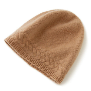 ženska klasična kapa iz kašmirja Cable Knit za zimo