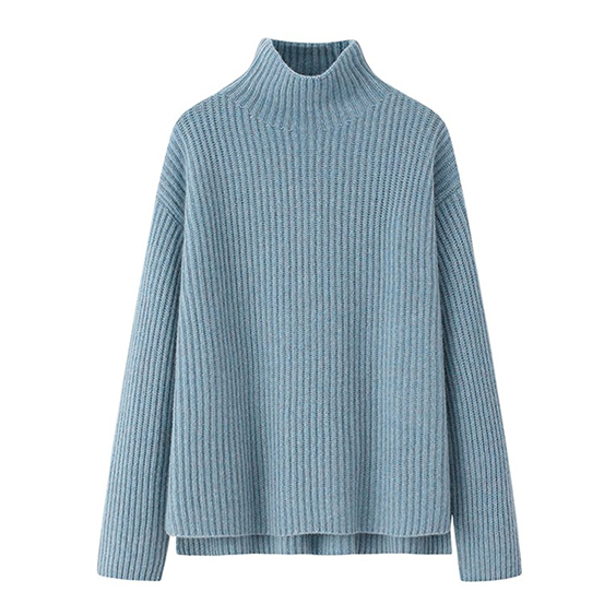 Áo len cashmere có một nửa áo choàng dày của phụ nữ phụ nữ