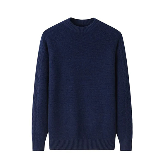 Cashmere-genser med rund hals for menn
