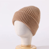 ሊበጅ የሚችል ትንፋሽ cashmere chunky beanie ከአርማ ጋር