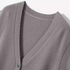 Կանանց Cashmere կոճակը up v պարանոցի բաճկոն