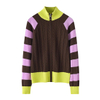 Colorblock-Cardigan aus Kaschmir f&uuml;r Damen mit Rei&szlig;verschluss – weich gestrickter Luxuspullover