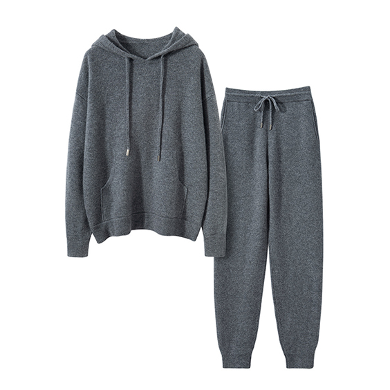 Cashmere Hoodie und Jogger Set für Frauen