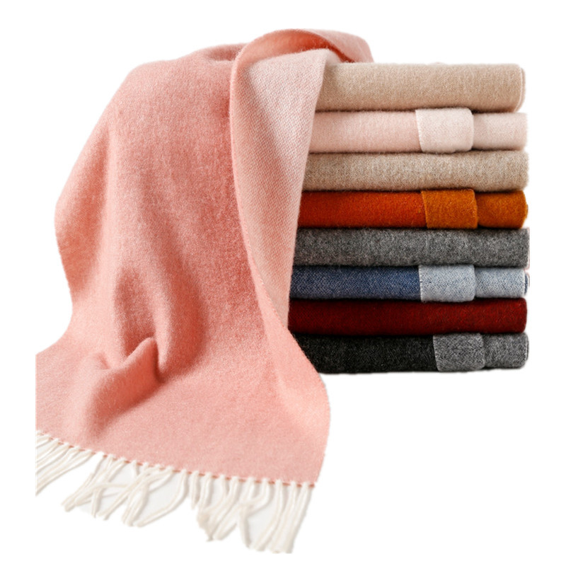 Double Side Solid Color Wool Scarf