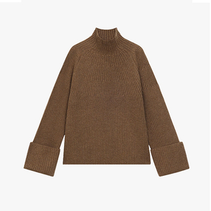 Vjeshtë Vjeshtë e Vjeshtë dhe Dimër Leshi i Leshit të Përzierur Turtleneck Turtleneck