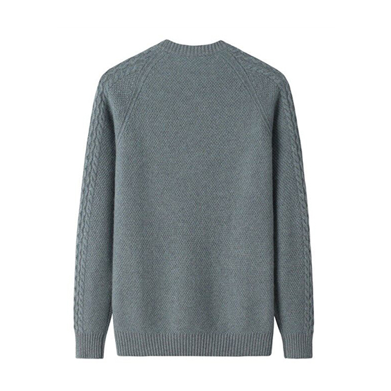 Cashmere-genser med rund hals for menn