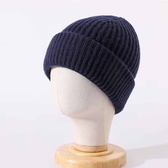 ሊበጅ የሚችል ትንፋሽ cashmere chunky beanie ከአርማ ጋር