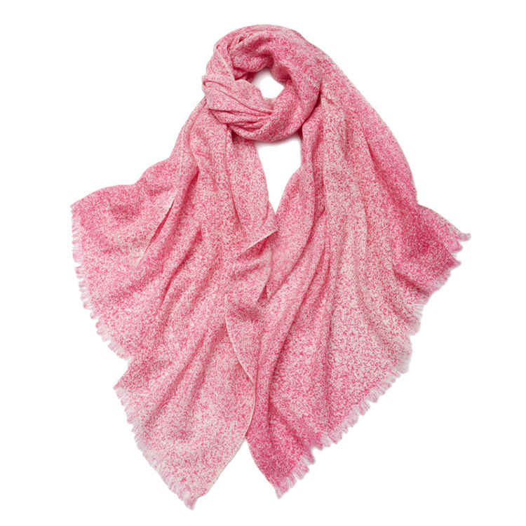 Melange Looking Spray Print Wool Scarf