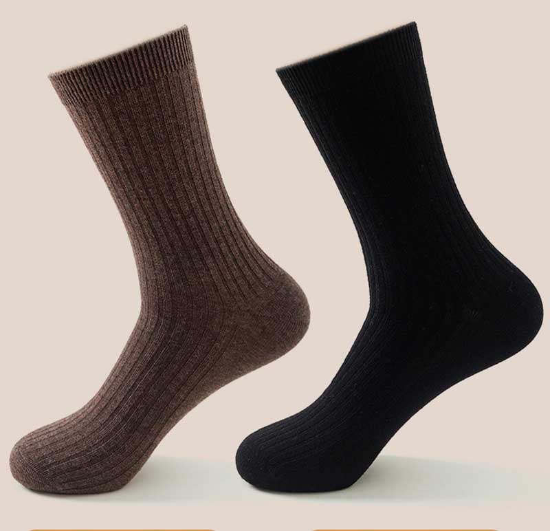2023 ODM High Quality Baby Thick 100% Cashmere Socks Unisex Striped Knitted Cashmere Baby Sock