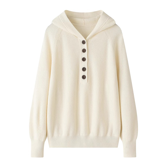 Παχιά πλεκτά μογγολικά κασμίρ hoodies γυναίκες