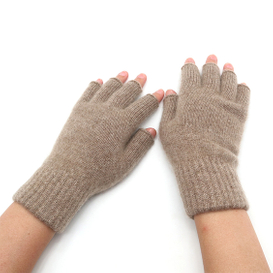 Guanti di cashmere morbidi e caldi senza dito per unisex