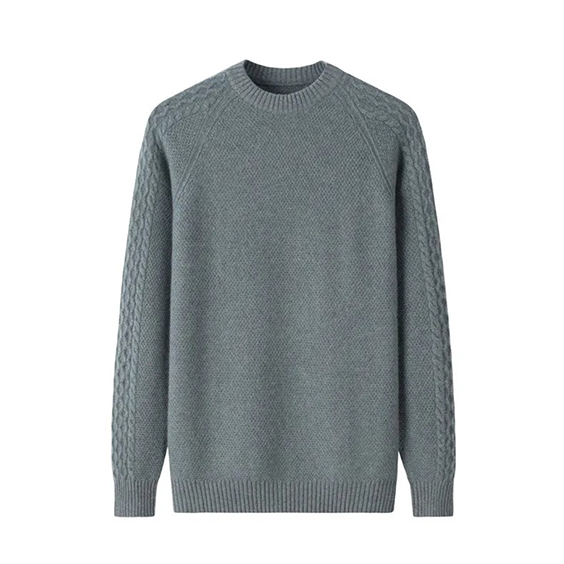Cashmere-genser med rund hals for menn
