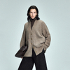 Cardigan en cachemire &agrave; col en V pour femmes, coupe ample, personnalis&eacute;, pull tricot&eacute; en pur cachemire de mongolie int&eacute;rieure, OEM d'usine
