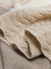  Cable kuunganishwa Cashmere crew shingo Poncho