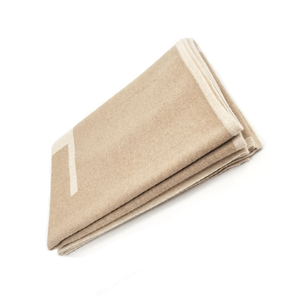 Unikt design vintage Jacquard kashmirt&aelig;ppe 