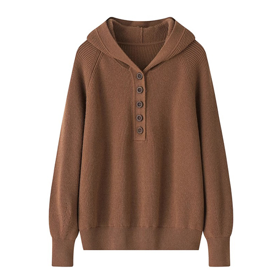 Παχιά πλεκτά μογγολικά κασμίρ hoodies γυναίκες