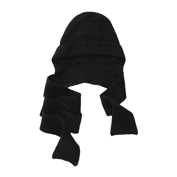 Versatile Womens cable knit cashmere beanie hiems