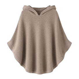 Wraps sans manches en pur cachemire &eacute;pais de couleur unie