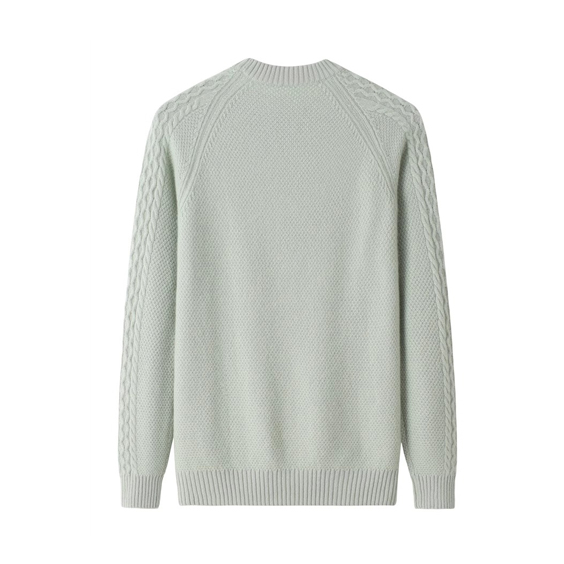 Cashmere-genser med rund hals for menn