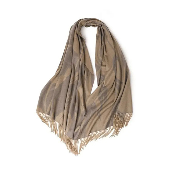  Dobbelt side jacquard cashmere tørklæde