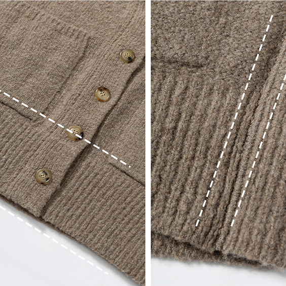 Cardigan en cachemire &agrave; col en V pour femmes, coupe ample, personnalis&eacute;, pull tricot&eacute; en pur cachemire de mongolie int&eacute;rieure, OEM d'usine