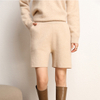 Womens Knitted Cashmere አጭር ሱሪ በበጋ
