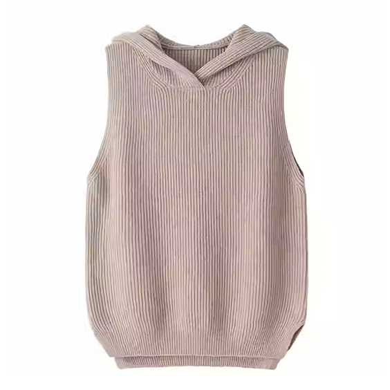 Womens nyeupe cashmere ribbed vest vest