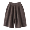 pantaloni in cashmere puri da donna corto