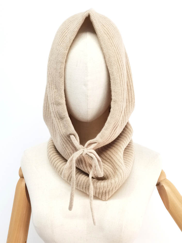 gebreide nekwarmer merino wolhoed