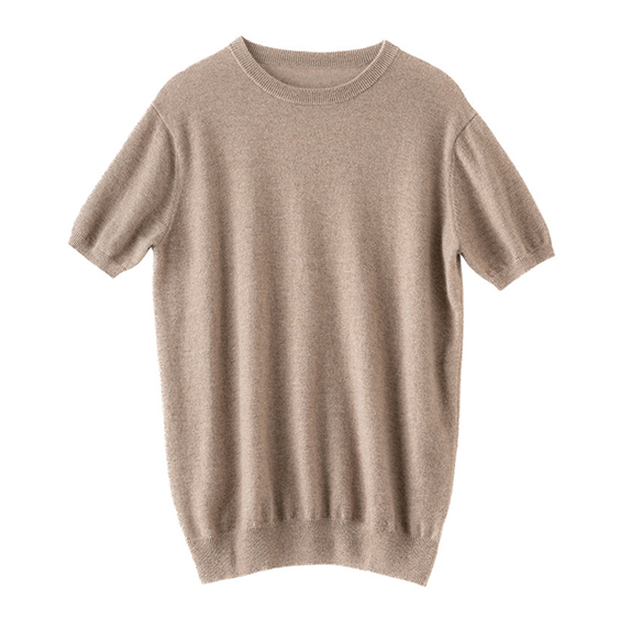 Mens o-neck lengan pendek sweater tunmere pullover