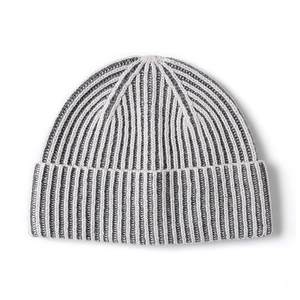 Klassisk tofarvet unisex Cashmere hue til hverdag