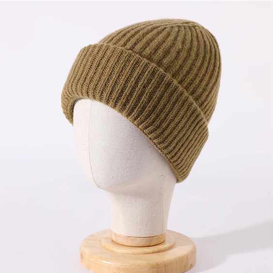 ሊበጅ የሚችል ትንፋሽ cashmere chunky beanie ከአርማ ጋር