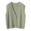 ປຸ່ມ cashmere ຂອງຜູ້ຍິງຂຶ້ນ v cardigan