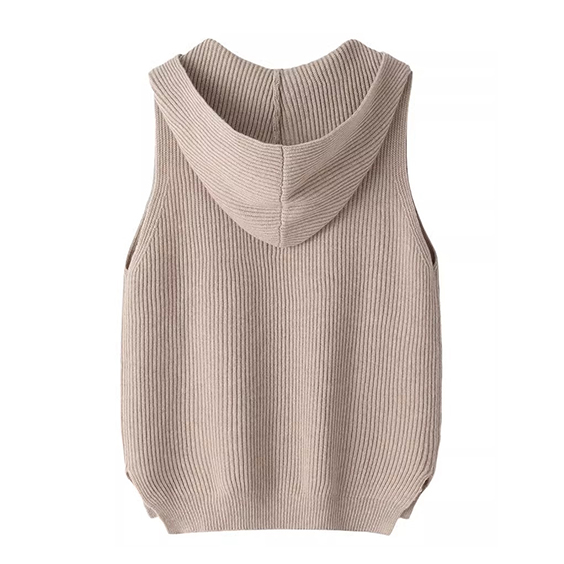 Womens nyeupe cashmere ribbed vest vest