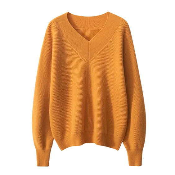 Donne Cropic V Neck Cashmere Sweater