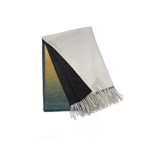 Shawl ya Cashmere ya Rangi Kubwa ya Gradient 